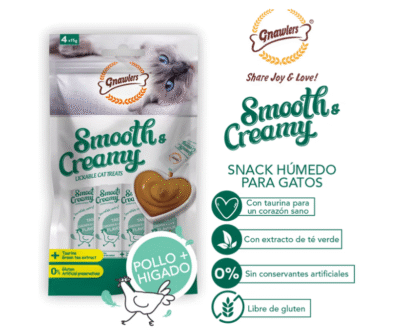 Gnawlers Smooth & Creamy Pollo & Higado 4 x 15 gr