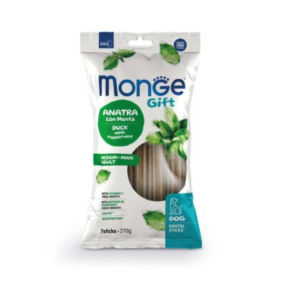 Monge Gift Dental Sticks Medium-Maxi Adult Dog (Pato+Menta) 270g