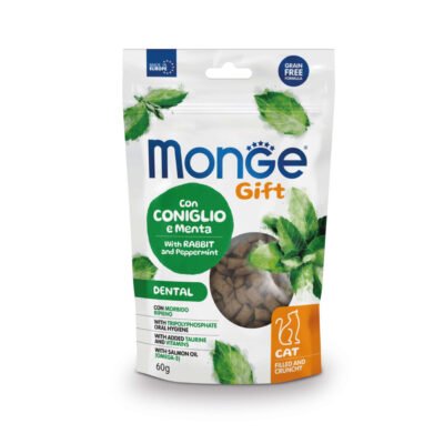 Monge Gift Filled And Crunchy Dental Cat (Conejo+Menta)