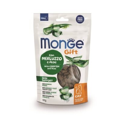 Monge Gift Filled And Crunchy Skin Support Cat (Bacalao+Aloe)