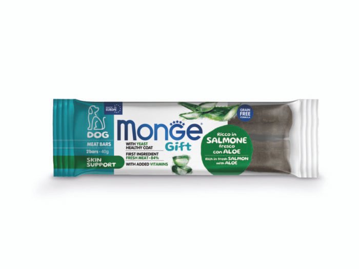 Monge Gift Meat Bars Skin Support Dog (Salmón+Aloe) 40g