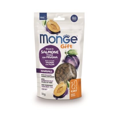 Monge Gift Meat Minis Hairball Cat (Salmón+Ciruela)