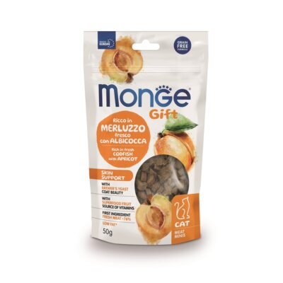 Monge Gift Meat Minis Skin Support Cat (Bacalao+Albaricoque)