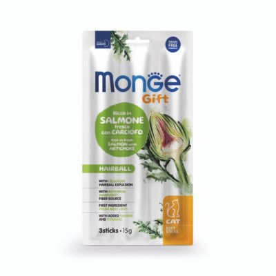 Monge Gift Soft Sticks Hairball Cat (Salmón+Alcachofa)