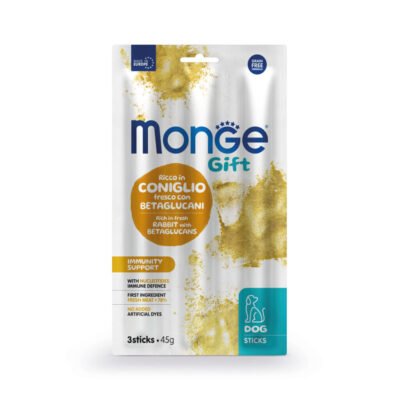Monge Gift Sticks Immunity Support Dog (Conejo+Betaglucanos) 45g