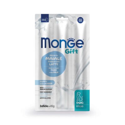 Monge Gift Sticks Puppy Dog (Cerdo+Leche) 45g