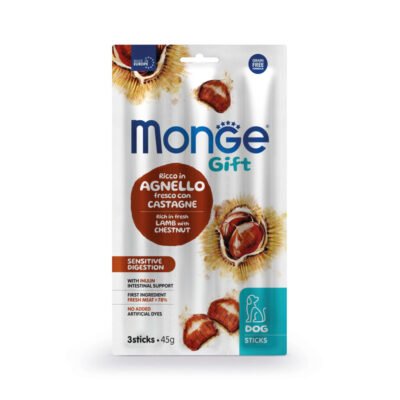 Monge Gift Sticks Sensitive Digestion Dog (Cordero+Castaña) 45g