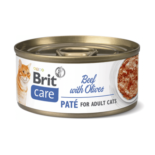brit-care-cat-beef-pate-with-olives-can-70g Adulto - Res & Aceitunas 70g
