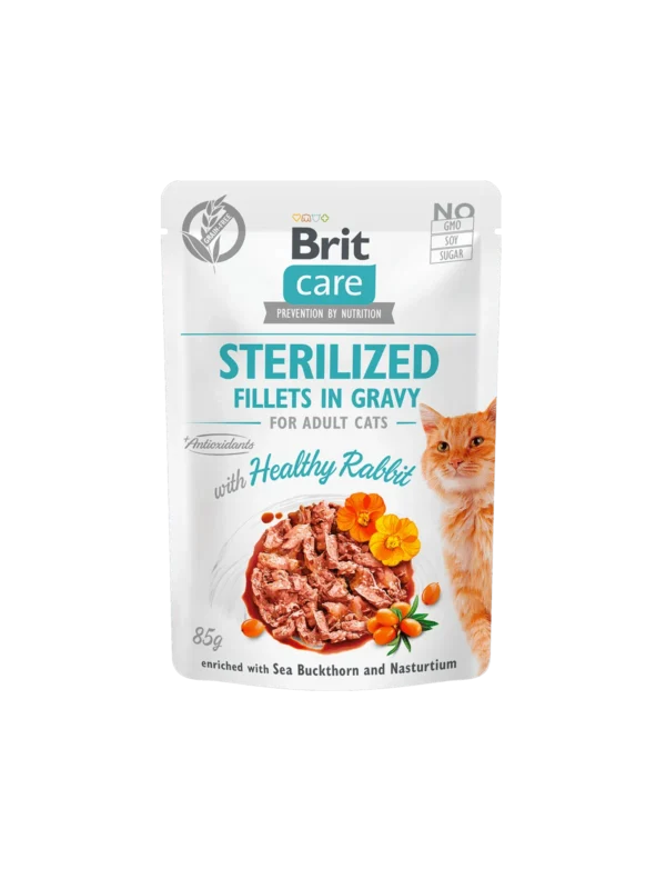 Adulto Esterilizado – Filetes de Conejo en salsa 85g
