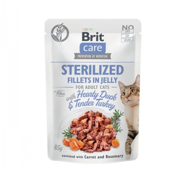 Adulto Esterilizado – Filetes de Pato en Gelatina & Pavo 85g