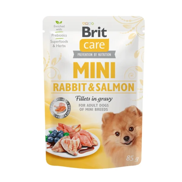 Mini, Adulto – Filetes de Conejo & Salmón 85g