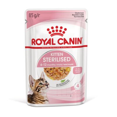 Comida húmeda en gelatina, Gatito Esterilizado – Carne 85g