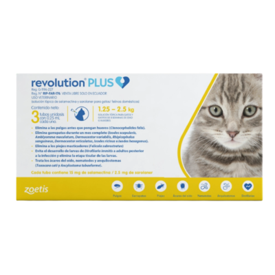 zoetis-revolution-plus-0-25ml Hasta 2.5kg - 3 Pipetas