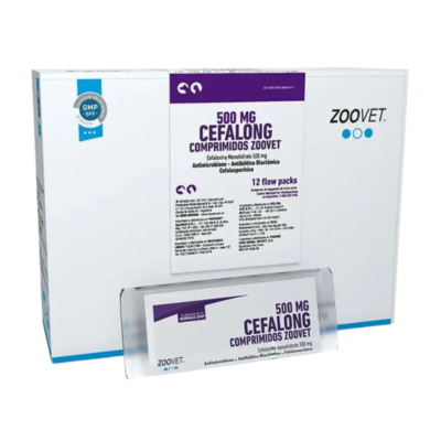 zoovet-cefalong-500mg Antibiótico – 1 blíster(8tab)