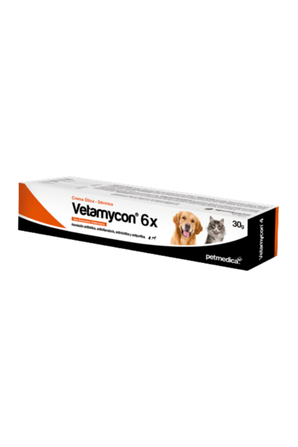 petmedica-vetamycon-6x Afecciones de Piel y Oído - Gel 30g