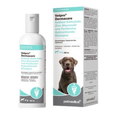 petmedica-vetpro-dermacare-sodium-salicylate-zinc-gluconate-and-pyridoxine-hydrochloride-shampo Shampoo Medicado - Sodium Salicylate, Zinc Gluconate & Pyridoxine Hydrochloride