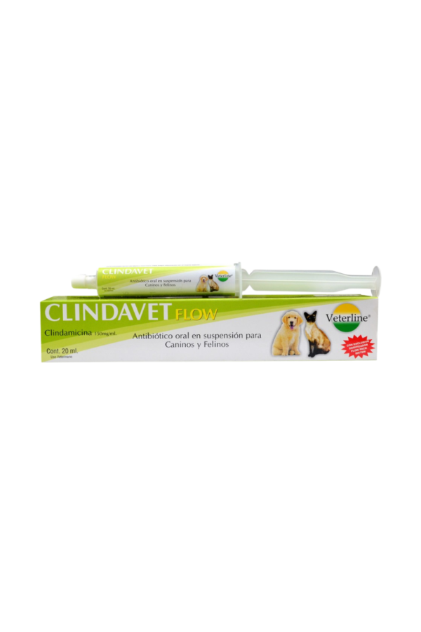 veterline-clindavet-flow Antibiótico - Jeringa