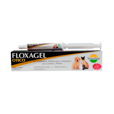 veterline-floxagel-otico Antibiótico Ótico - Gel