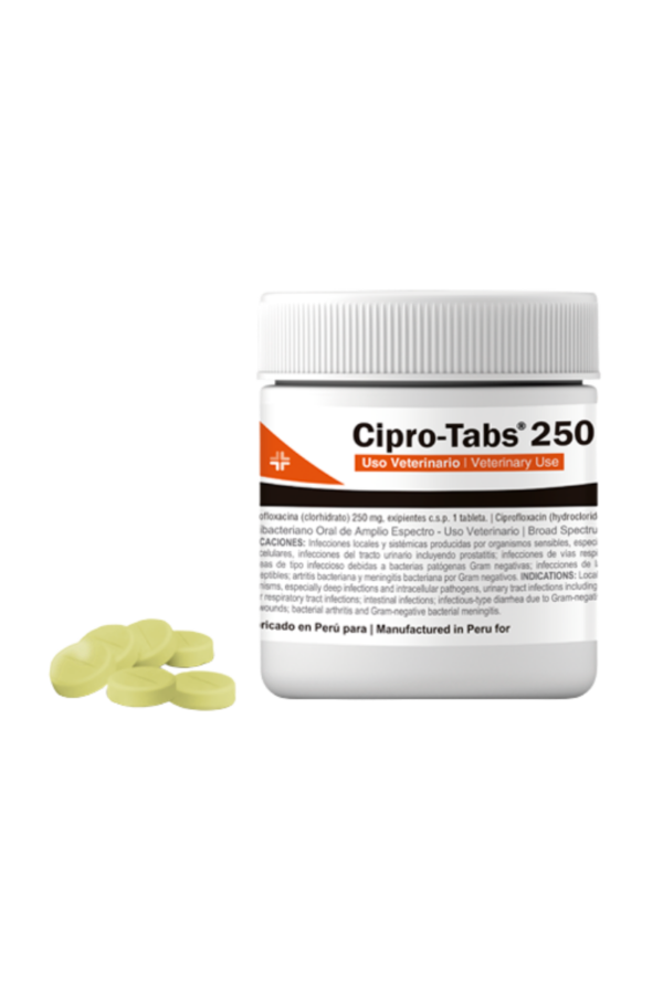 petmedica-cipro-tabs-250 Antibacteriano - 30tab