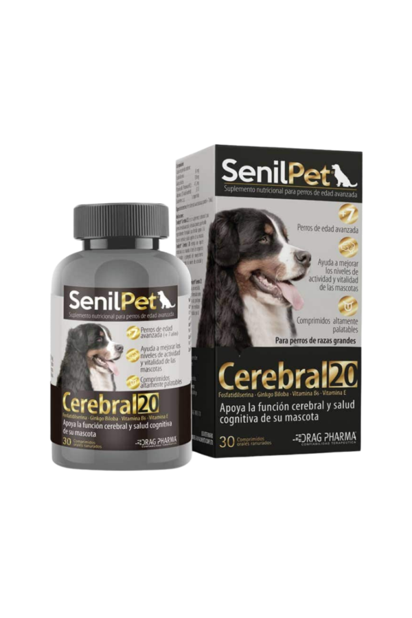 drag-pharma-senilpet-cerebral-20 Suplemento Nutricional - 30comp